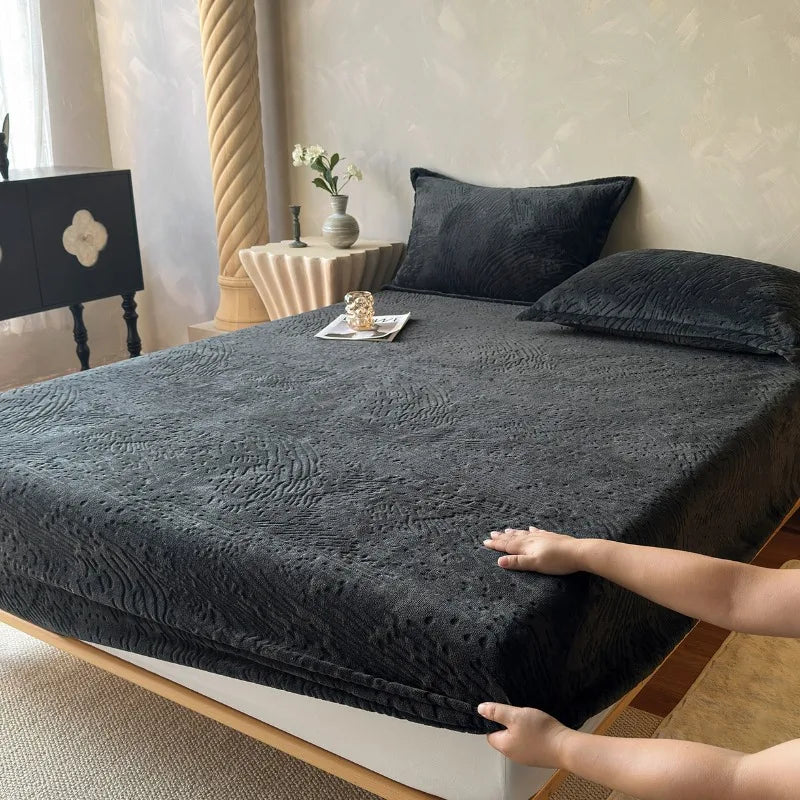 Milk Velvet Fitted Sheet Single