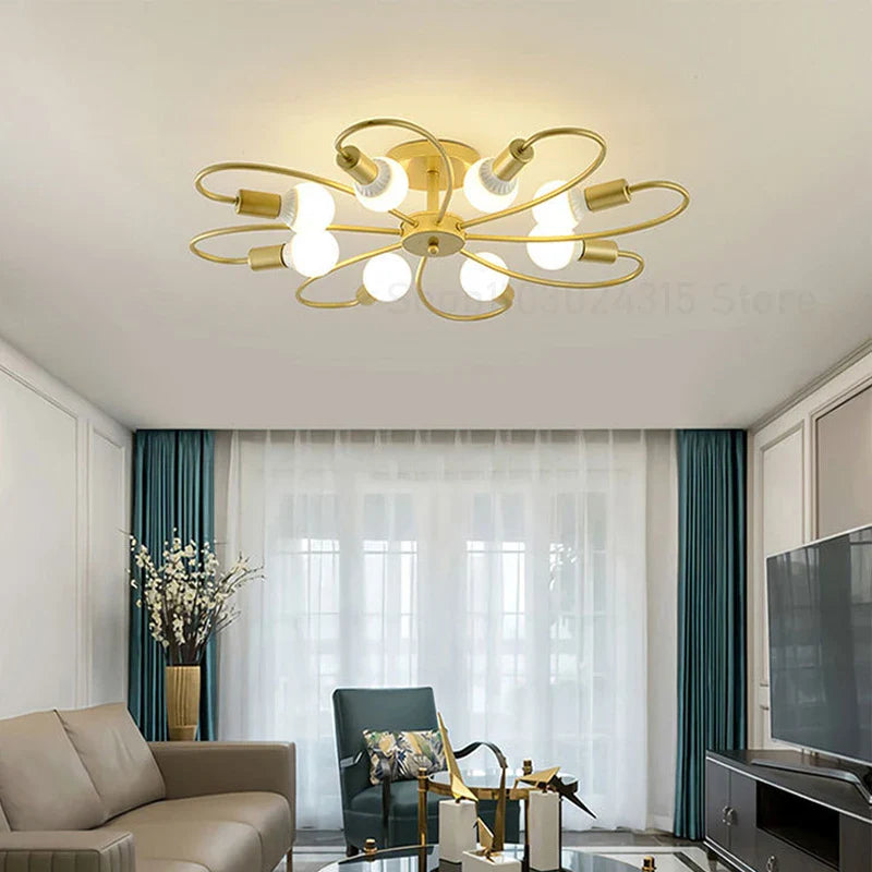 DecorBites™ E27 Chandelier Wrought Iron Lighting