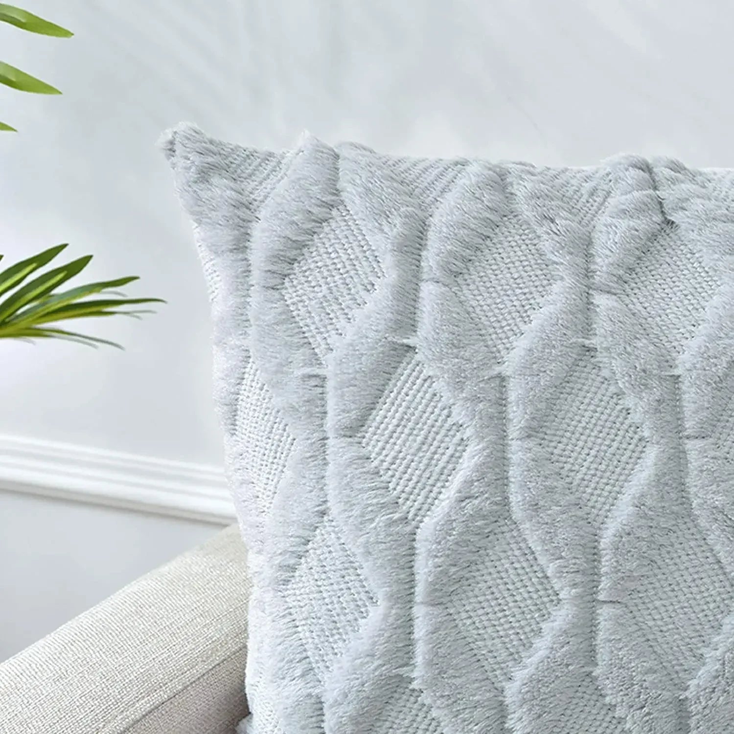 Fluffy Cushion Cover Plush Decorative