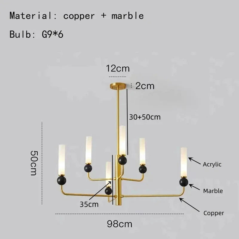 DecorBites™ Marble Pendant Light Bedroom Dining