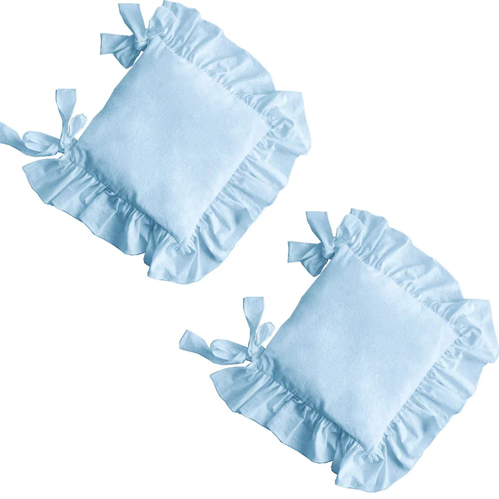 Ruffled Chair Pads Seat Cushion Covers