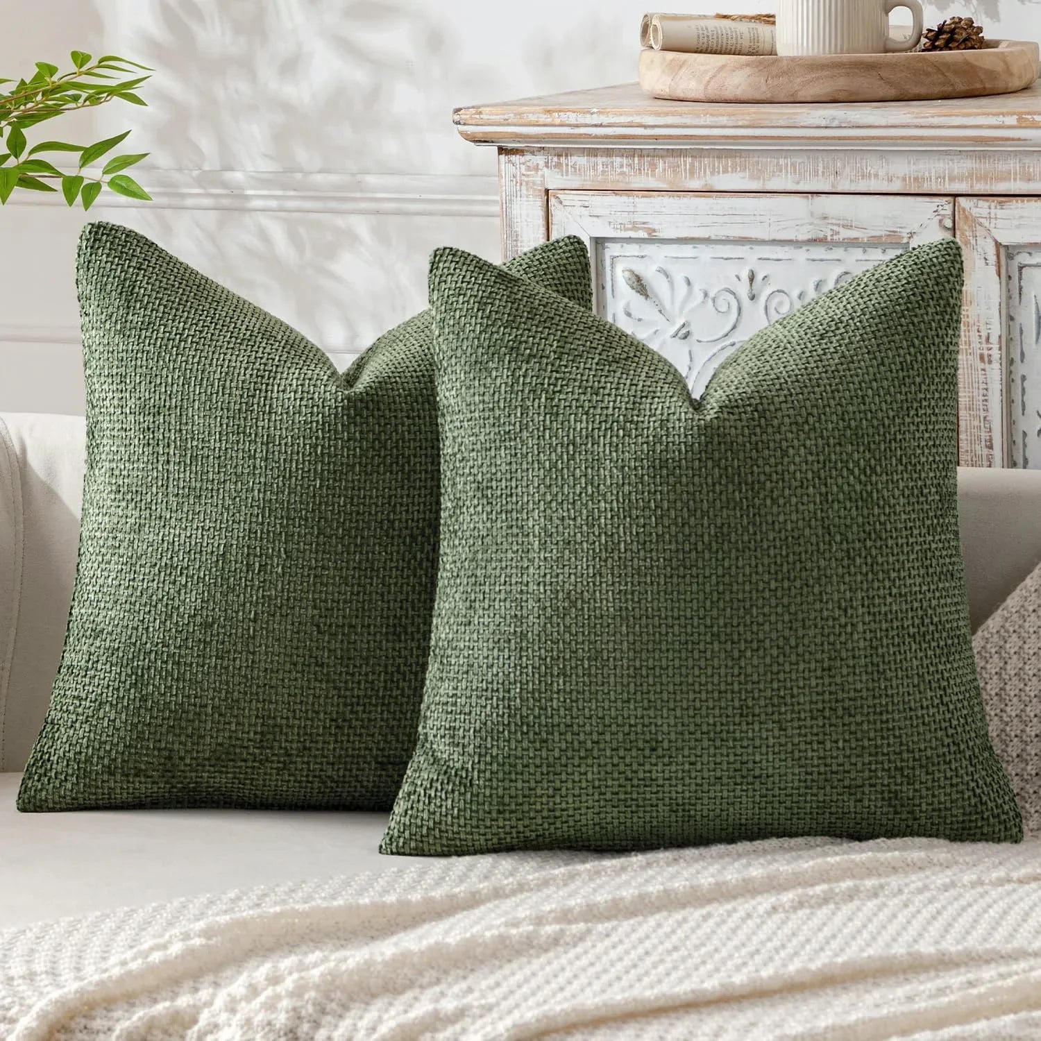 Chenille Throw Pillow Cover Decorative