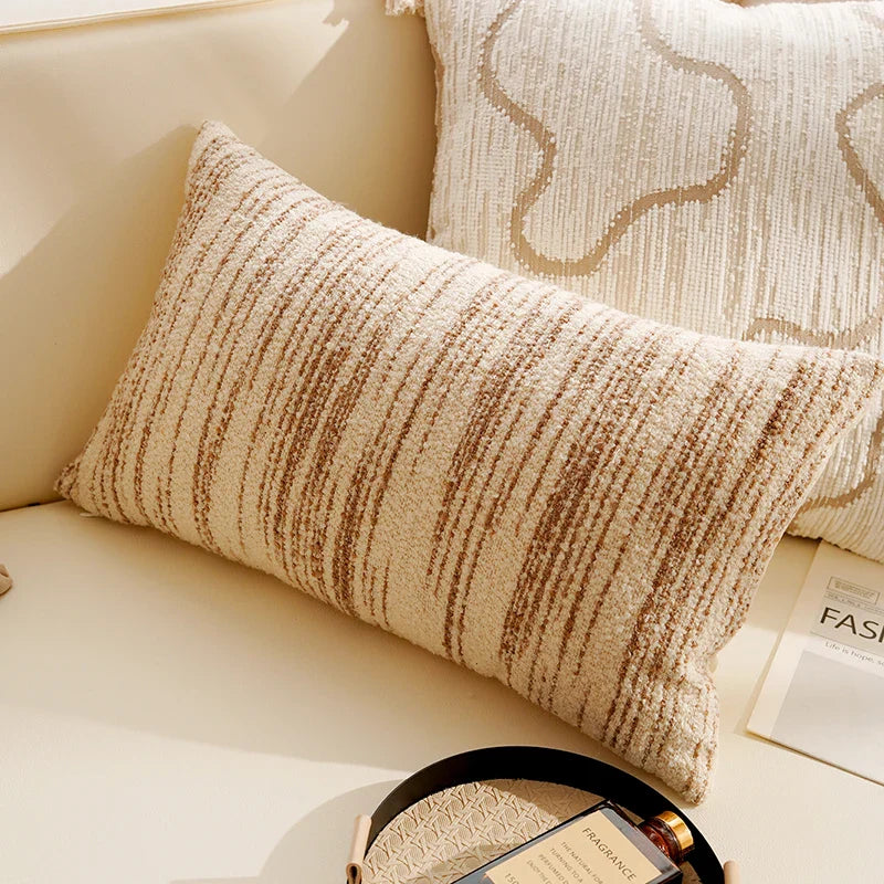 Brown Geometric Throw Pillow Cover