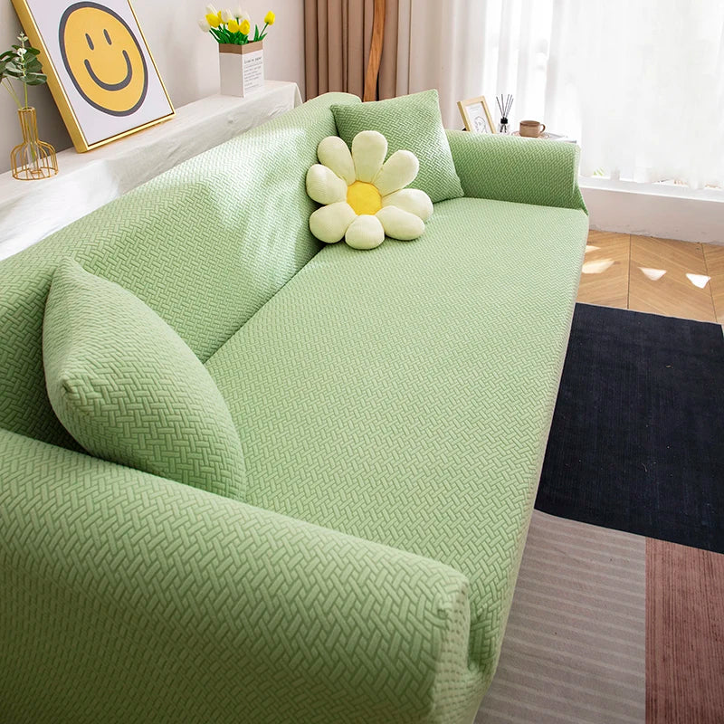Jacquard Stretch Sofa Cover L Shape