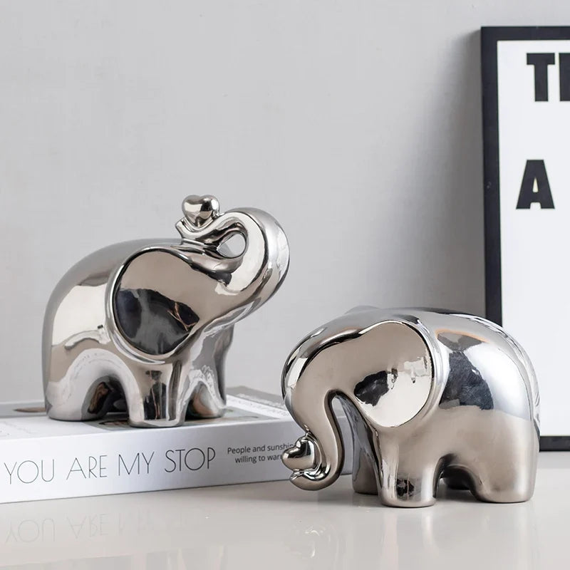 Cartoon Elephant Figurine Boho Home Decor Ornament Living Room Wine Cabinet DesktopTV cabinet Home