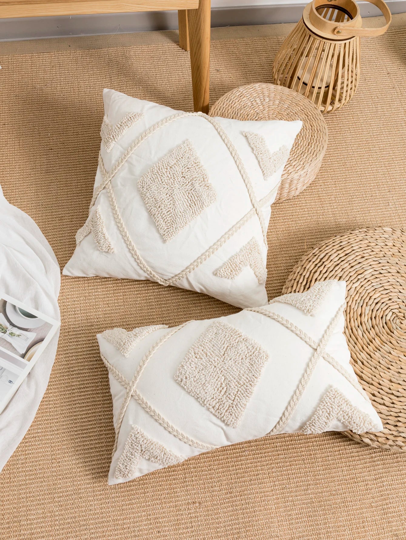 Throw Pillow Cover Looped Pile