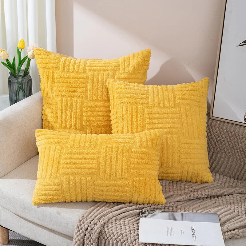 Throw Pillow Covers Knitting Fur