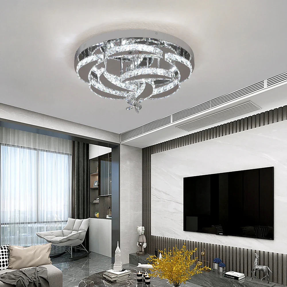 DecorBites™ Crystal Chandelier Modern Ceiling Light