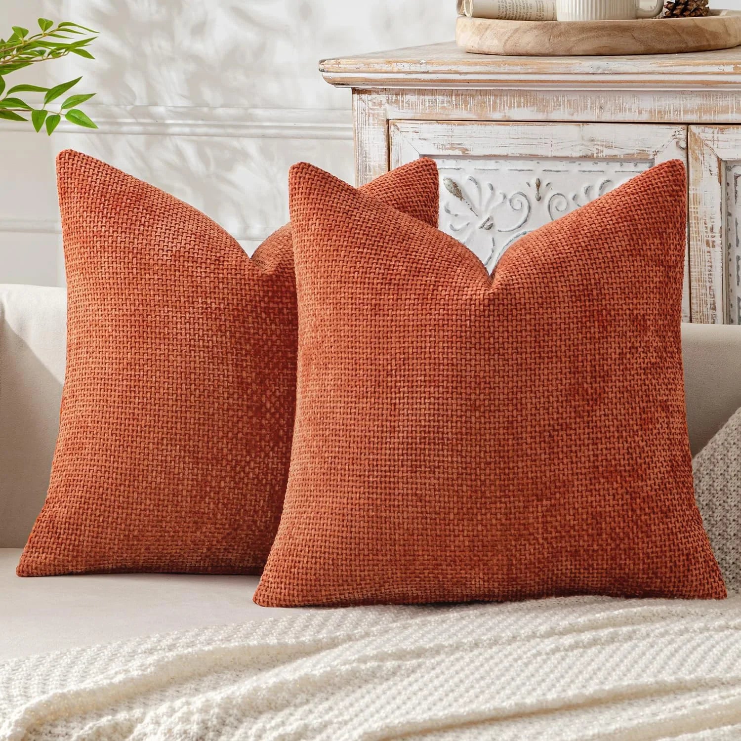 Chenille Throw Pillow Cover Decorative