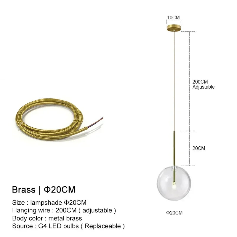 DecorBites™ Chandeliers Clear Glass Pendant Lights