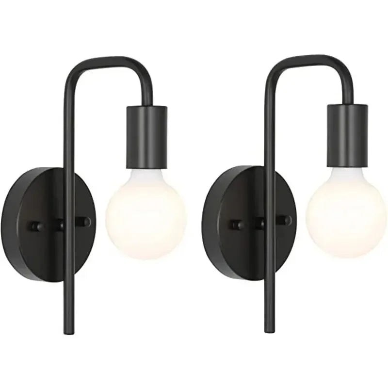 DecorBites™ Wall Lamp Iron Bend E27 Interior