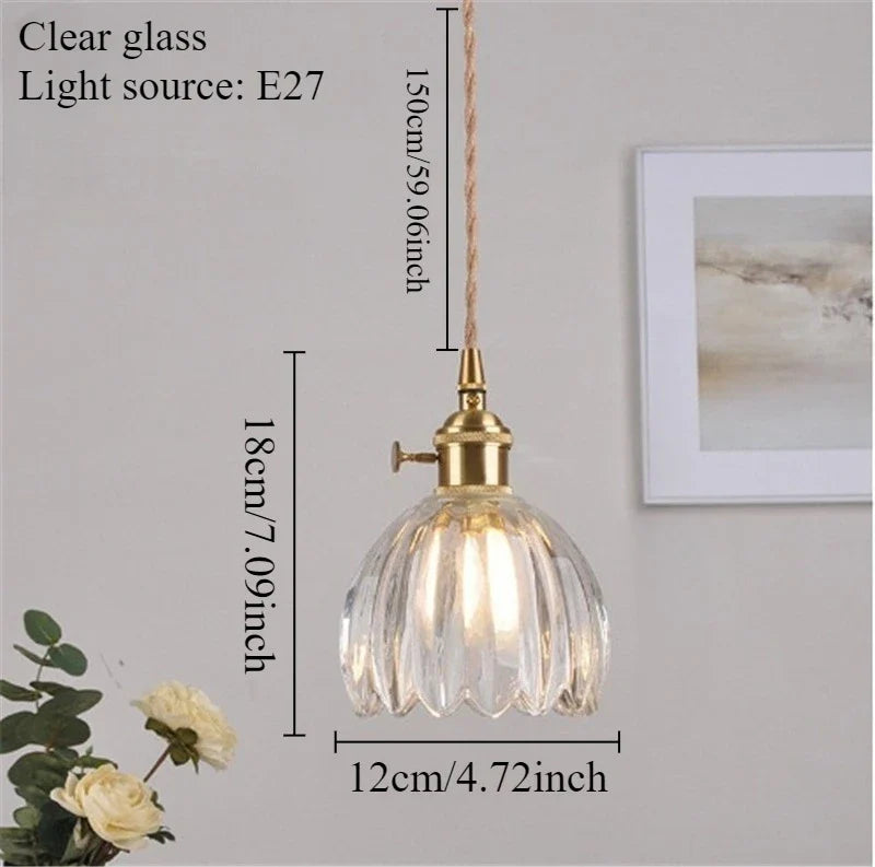 Glass Chandelier Vintage Pendant