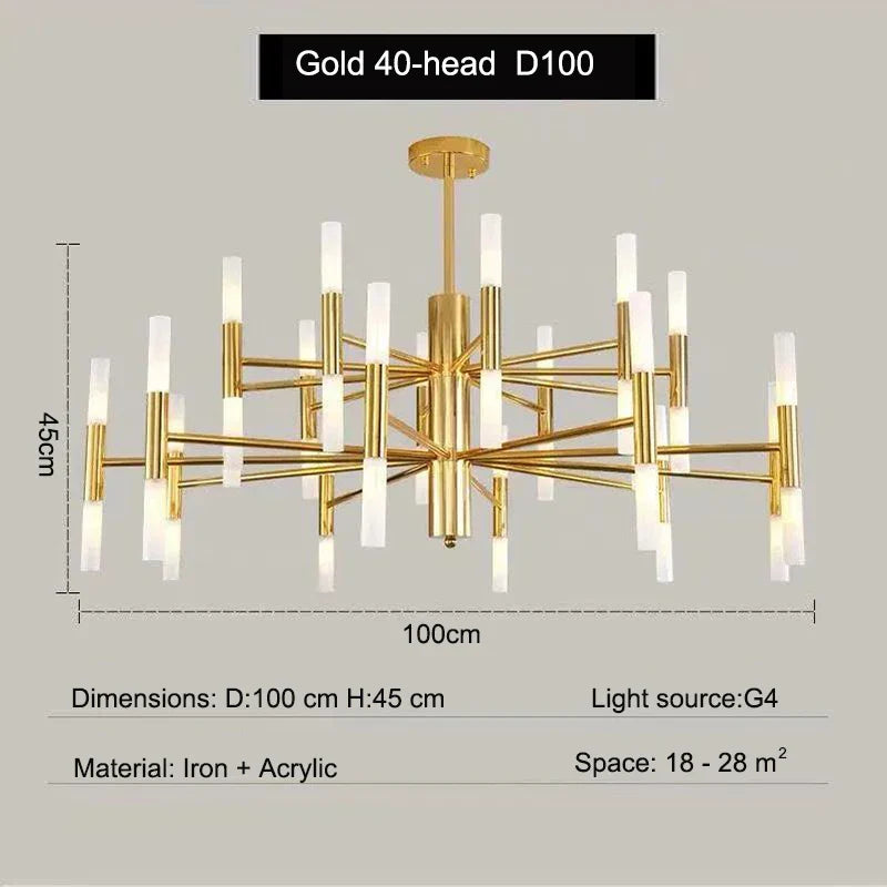 DecorBites™ Luxury Chandelier Multi-Head Ceiling Light