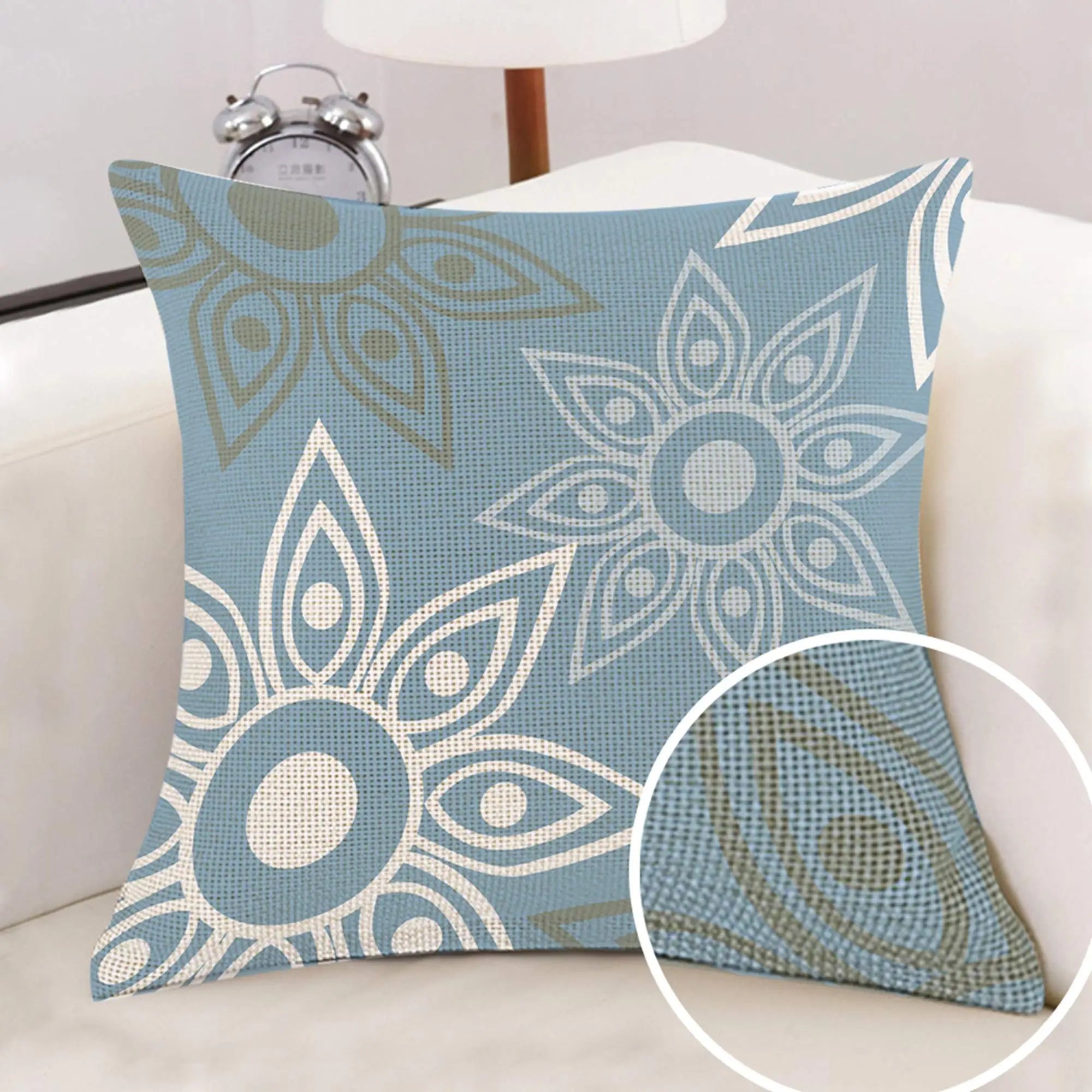 Linen Pillowcase Geometric Sofa Cushion