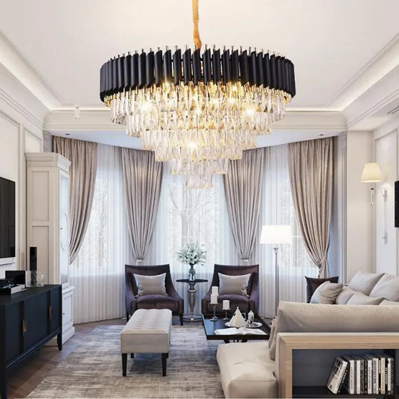 DecorBites™ Crystal Chandeliers Luxury LED Fixture