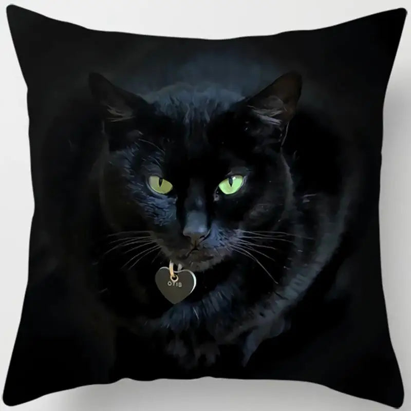 Cat Print Pillowcase Sofa Cushion Cover
