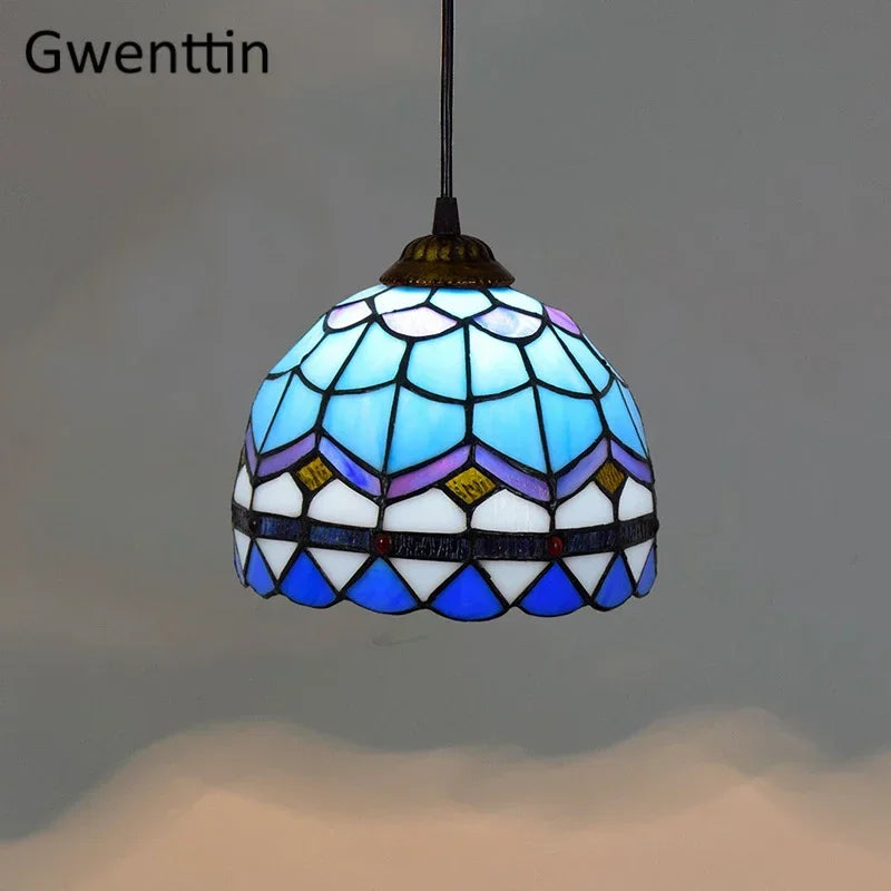 Stained Glass Pendant Lamp Fixture