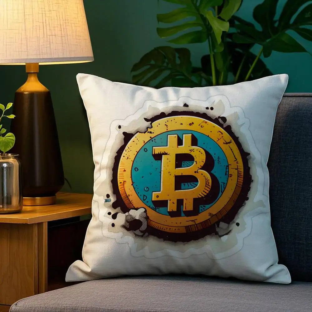 Bitcoin Pillow Case Soft Plush