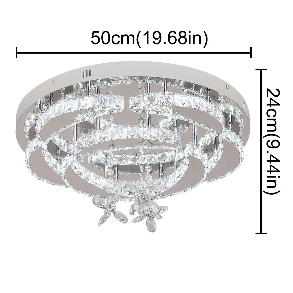DecorBites™ Crystal Chandelier LED Ceiling Lamp