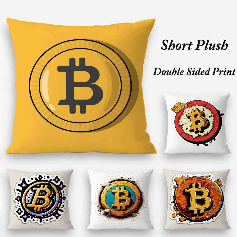 Bitcoin Pillow Case Soft Plush