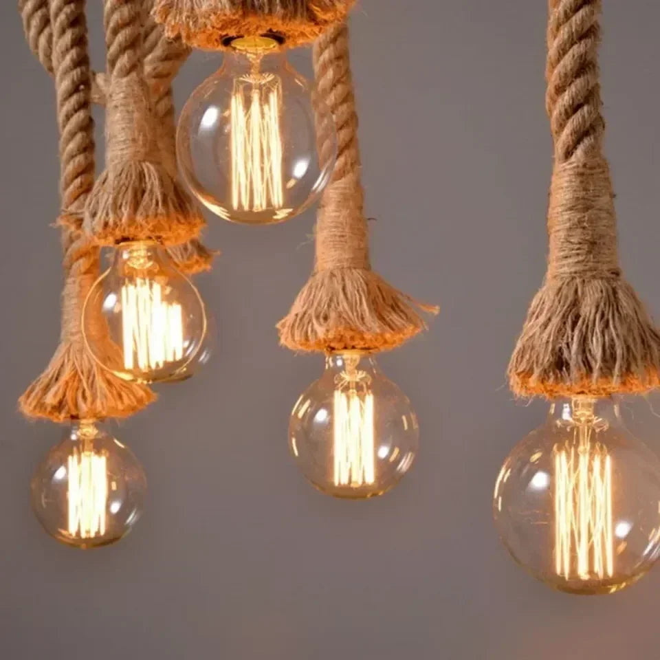 Hemp Rope Pendant Light Fixture