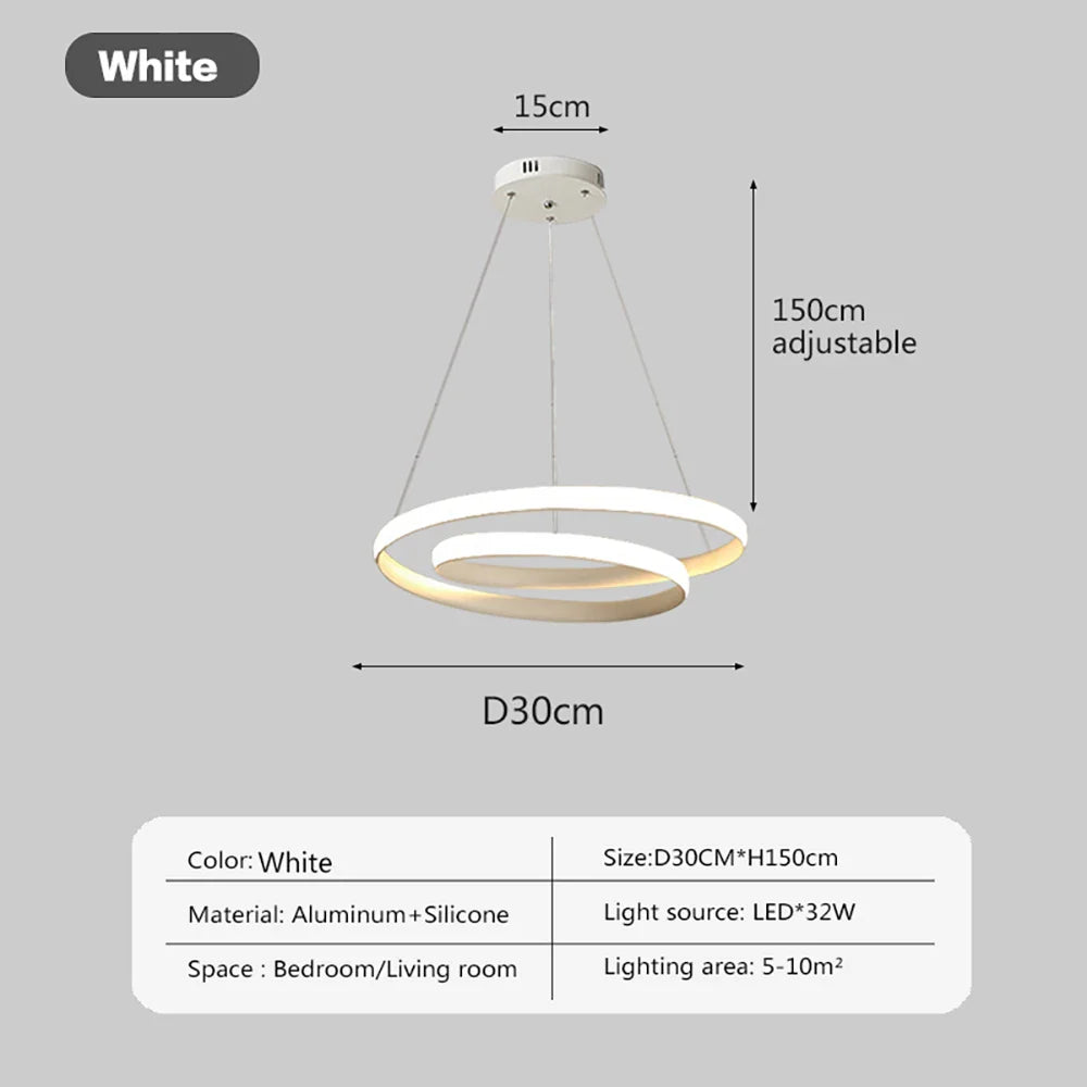 DecorBites™ LED Pendant Light Double-Ring Design