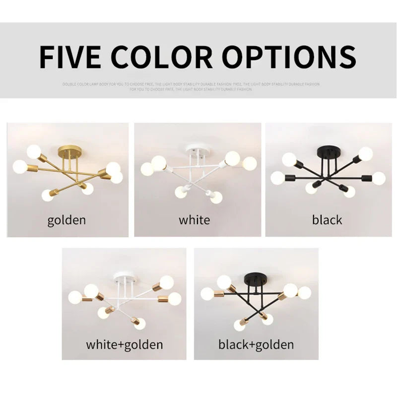 DecorBites™ LED Ceiling Lamp Modern 6-Head