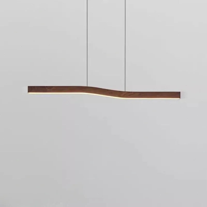 Pendant Light Linear Walnut Wood