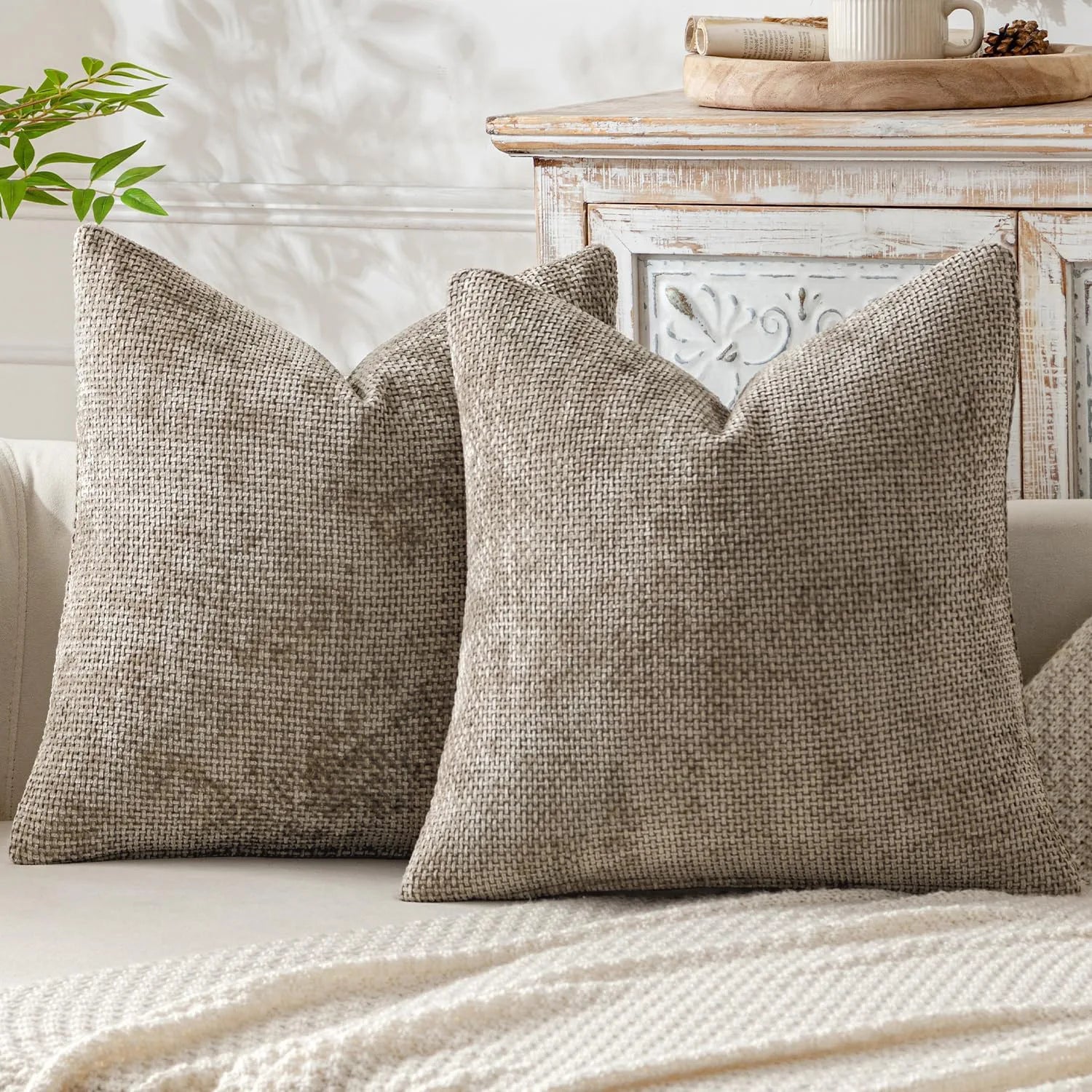 Chenille Throw Pillow Cover Decorative