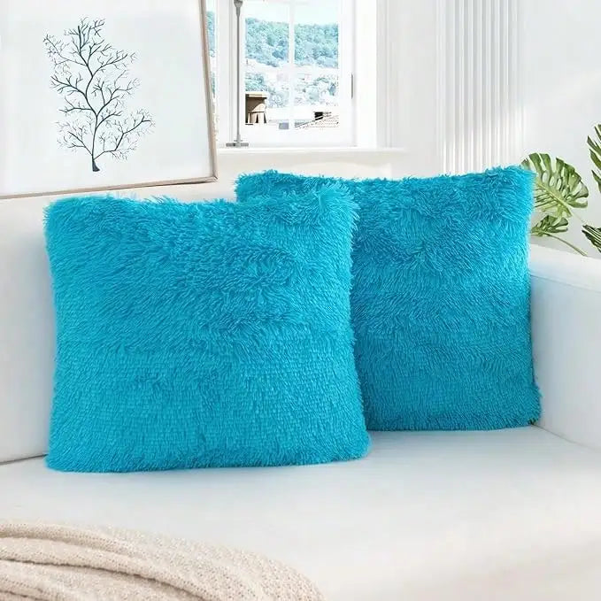 Faux Fur Pillow Covers Set