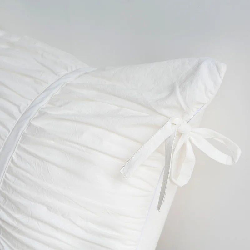 Korean Pleated Pillowcase Cotton Set