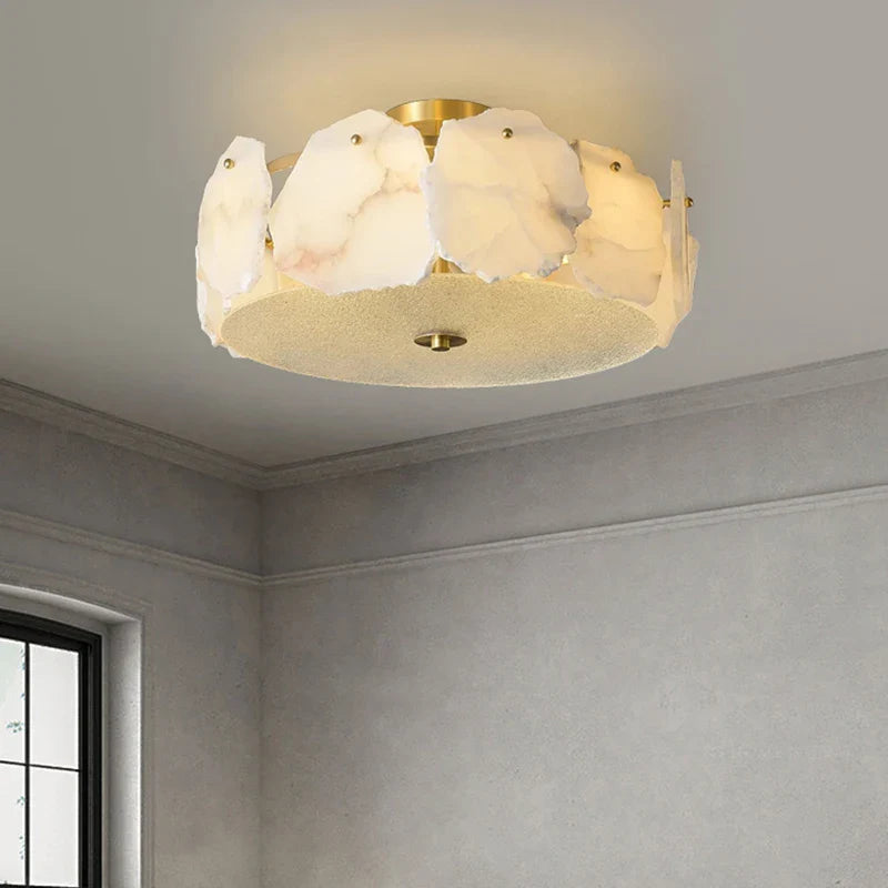 Marble Chandelier Round LED Light