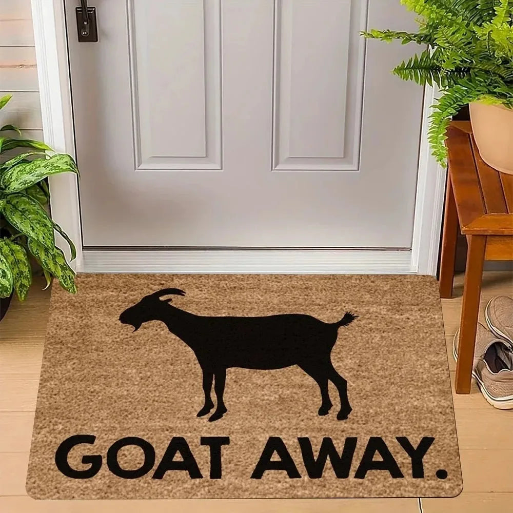 Go Away Doormat Weird Cat Rug Non-Slip All-Weather Carpet Humorous Welcome Mat for Indoor Outdoor Entryway Home Decor Carpet