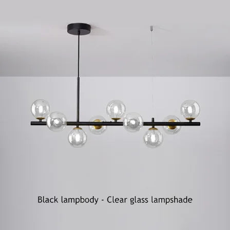 LED Pendant Light 9 Head Glass