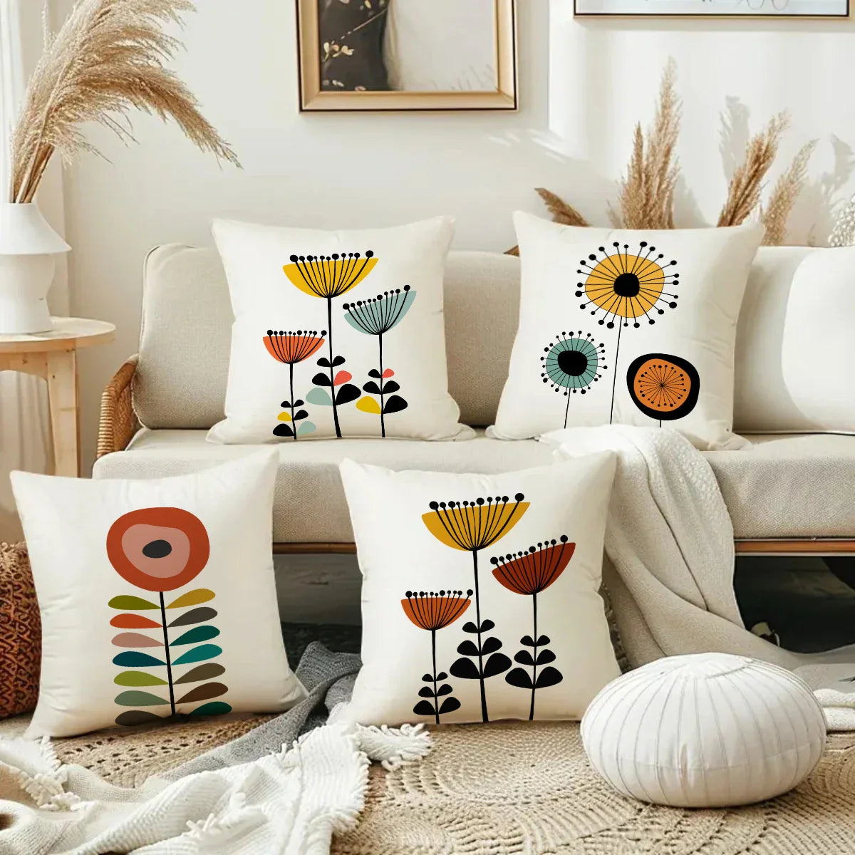 Floral Cushion Covers Bohemian Decor