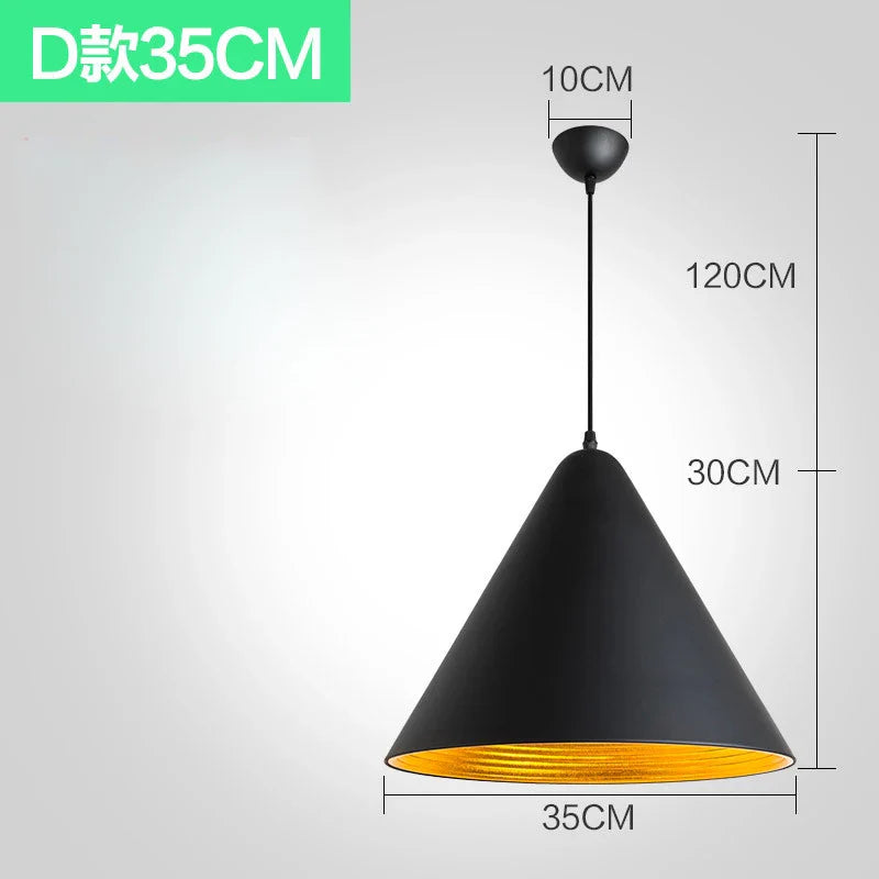 Industrial Ceiling Pendant Lamp Black