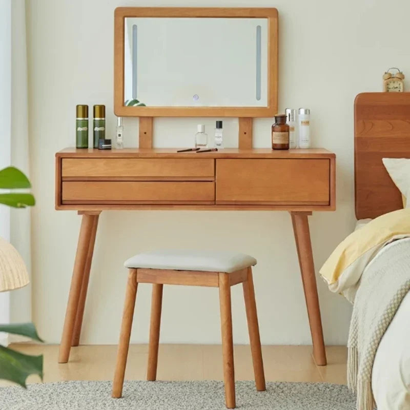 Square Aesthetic Vanity Table Drawer European Beauty Space Saving Makeup Cabinet Salon Organizer Penteadeira Feminina Furniture