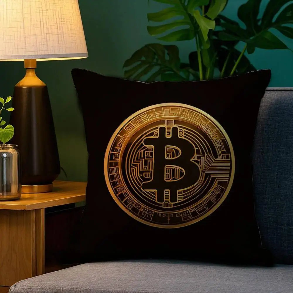 Bitcoin Pillow Case Soft Plush