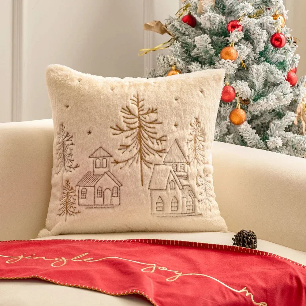DecorBites™ Pillow Cover Embroidery Solid Color