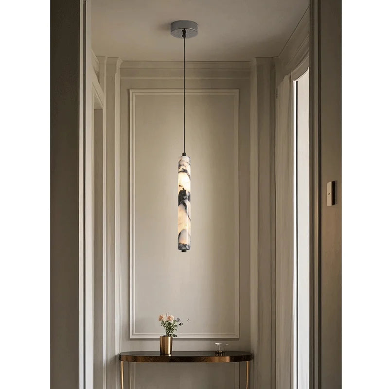 DecorBites™ Black Stone Pendant Lamp LED Chandelier