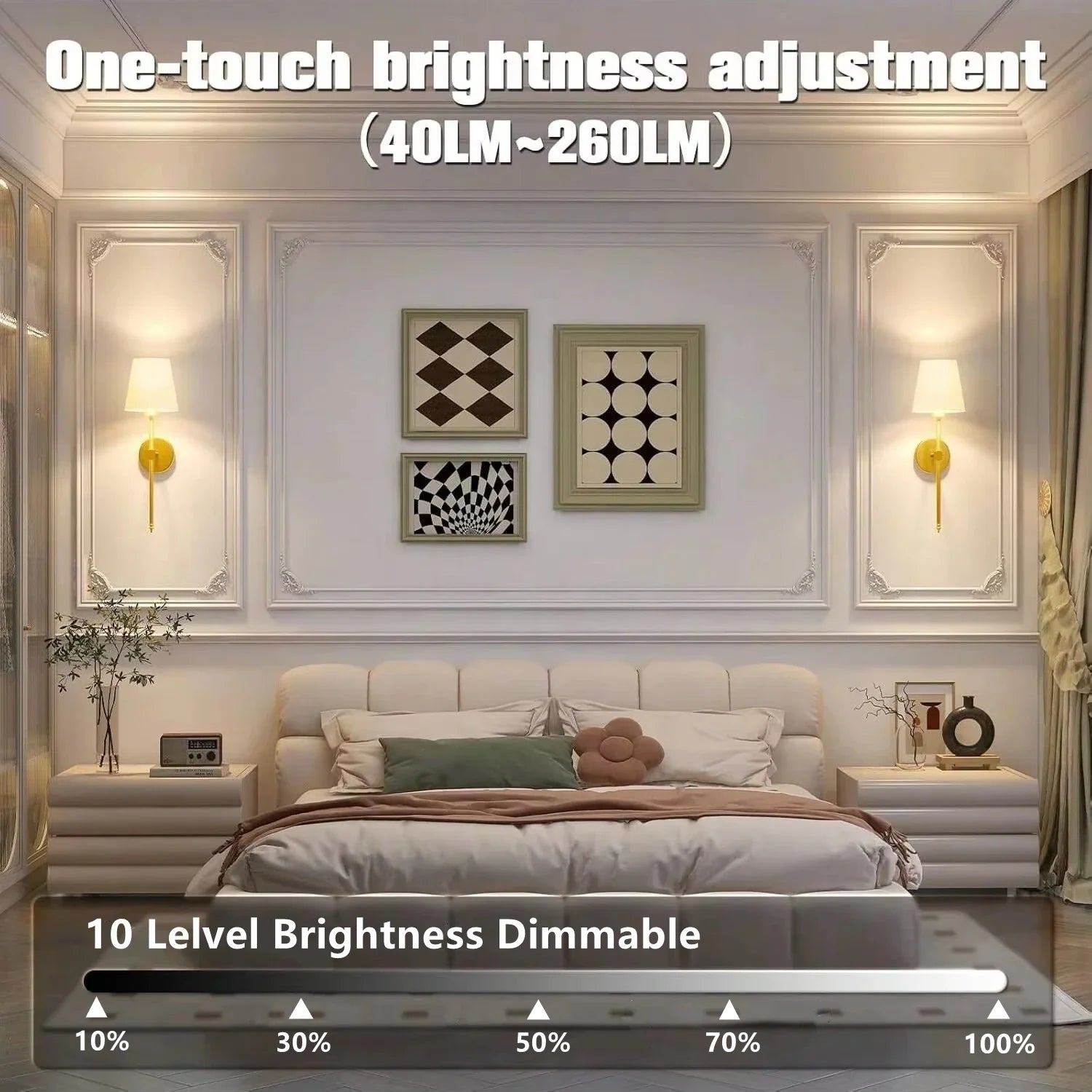 DecorBites™ Wireless Rechargeable Wall Lamp Dimmable
