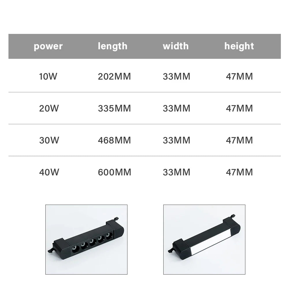 3-Wire LED Track Light - Ceiling Spot Lamp for Clothing Shops