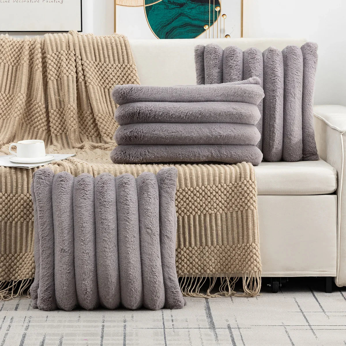 Velvet Pillowcase Single Sided Decorative