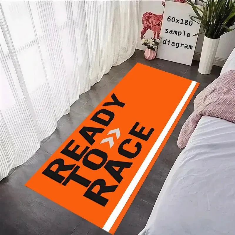 Ready To Race Front Floor Door Entrance Mat Motorcycle Carpet Garage Racing Cool Moto Display Anti-slip Mat Home Decoration Rugs