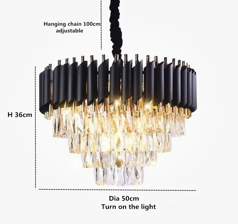 DecorBites™ Crystal Chandeliers Luxury LED Fixture