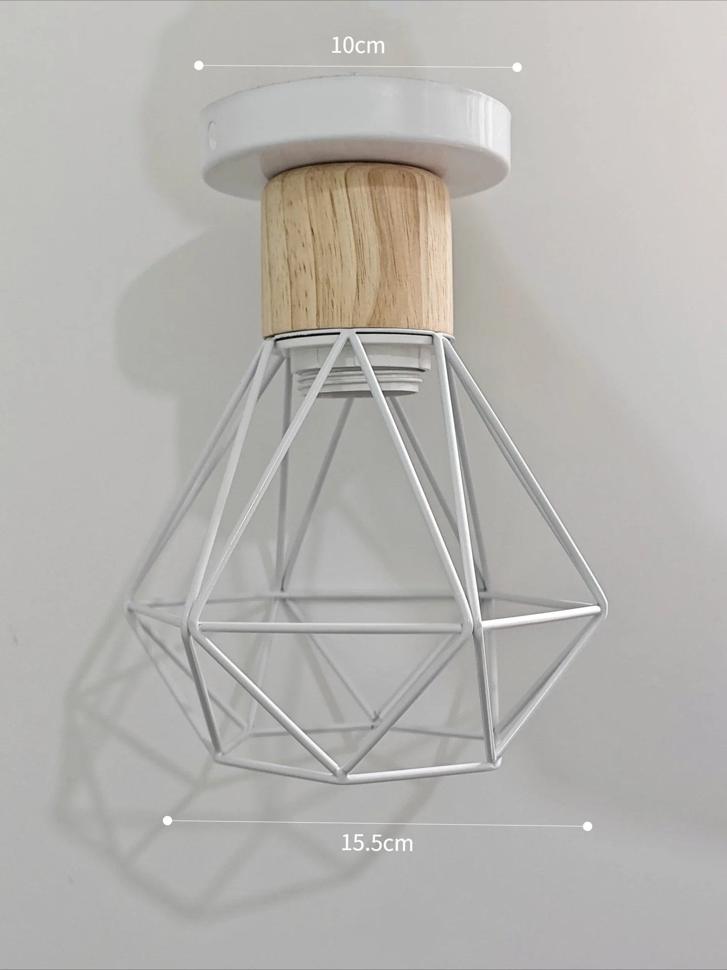 Pendant Lamp Vintage Wood Iron