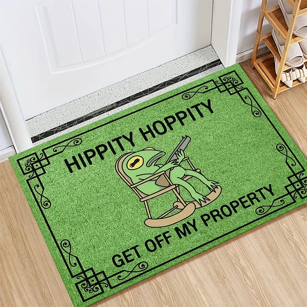 VIKAMA Leisure Frog Carpet Green Doormat Welcome Mat Outdoor Carpet Lightweight Living Room Carpet Rug For Bedroom Home Decor