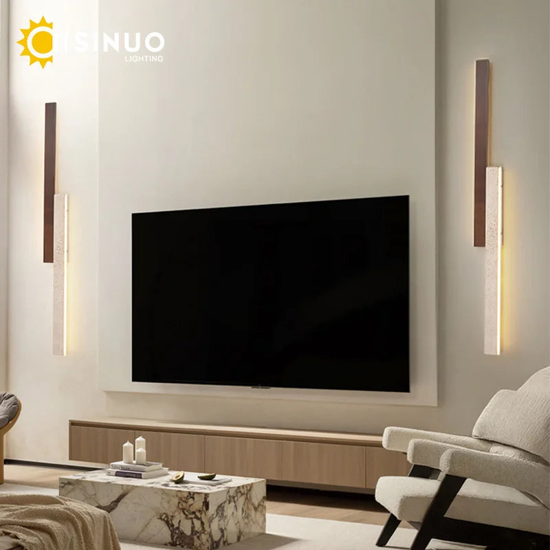 DecorBites™ Stone Wall Sconce Yellow Travertine