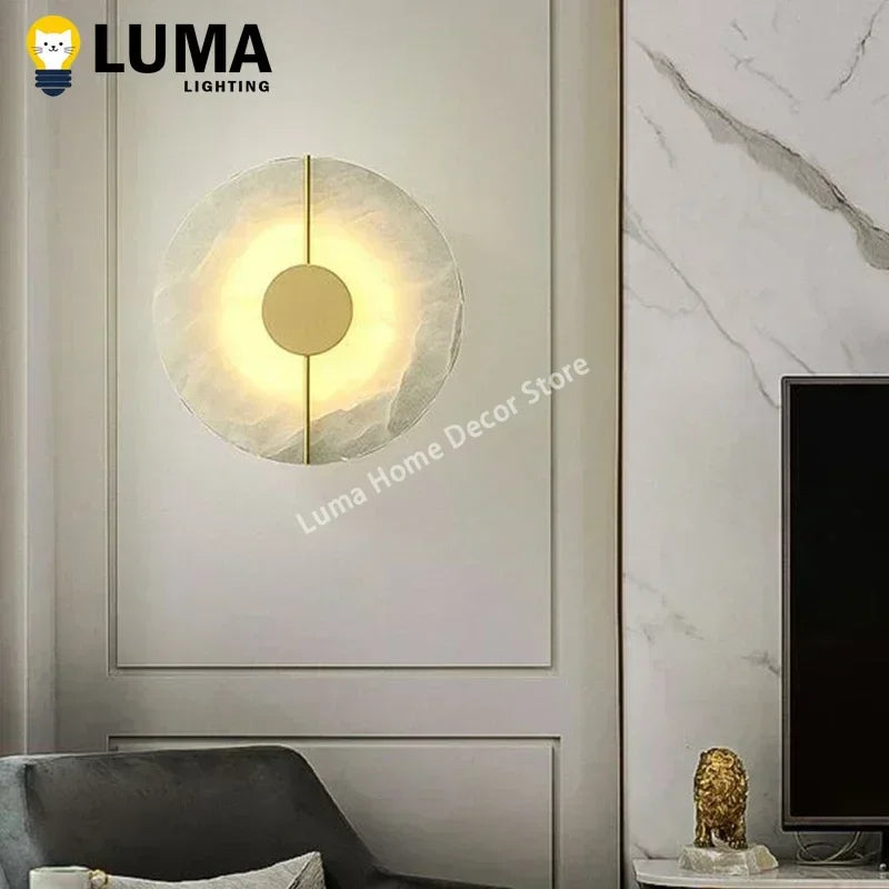 DecorBites™ Marble Wall Sconce Alabaster Indoor