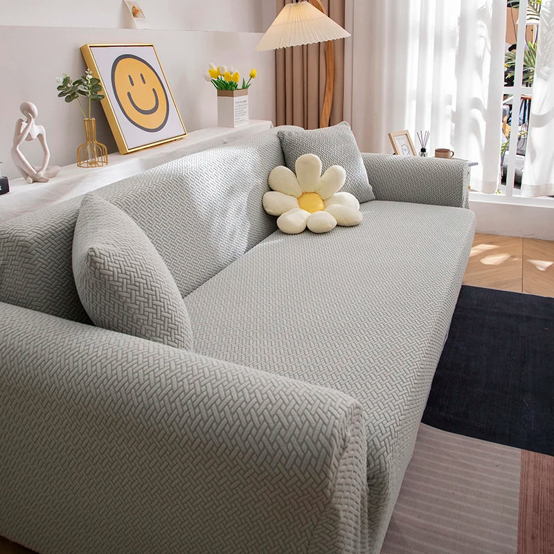 Jacquard Stretch Sofa Cover L Shape